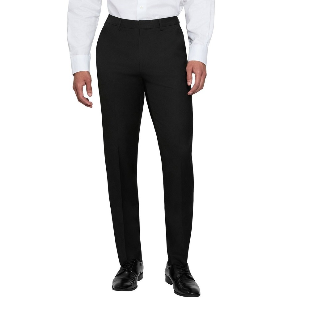 Calvin Klein Mens Slim Fit Dress Pants Black Stretch Flat Front 32x29 NEW